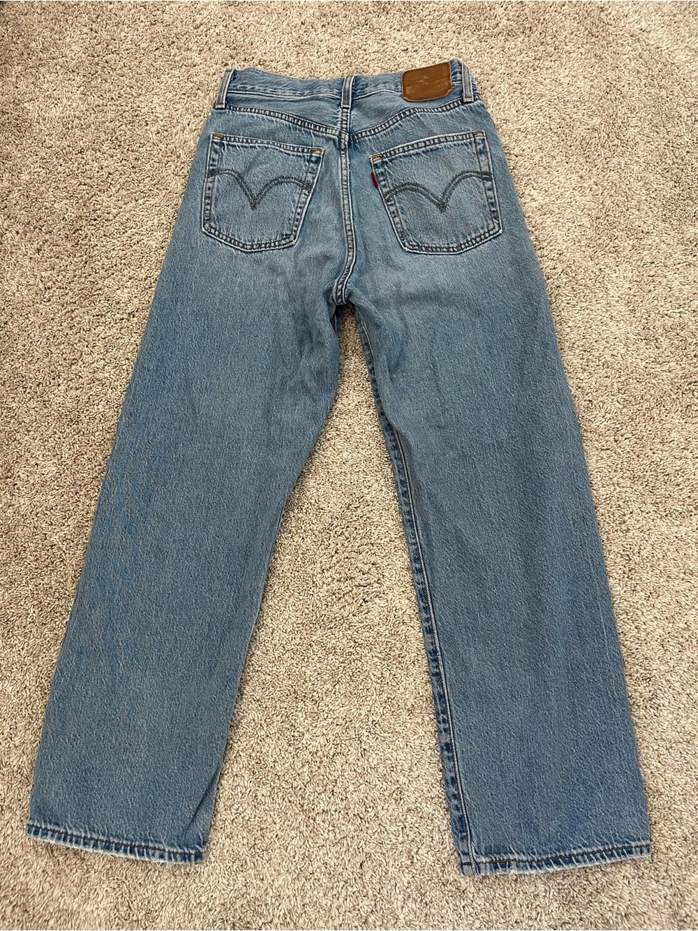 Levi's Premium Womens Ribcage Straight Jeans Size 27 High Rise Stretch 27 Inseam - Picture 10 of 11